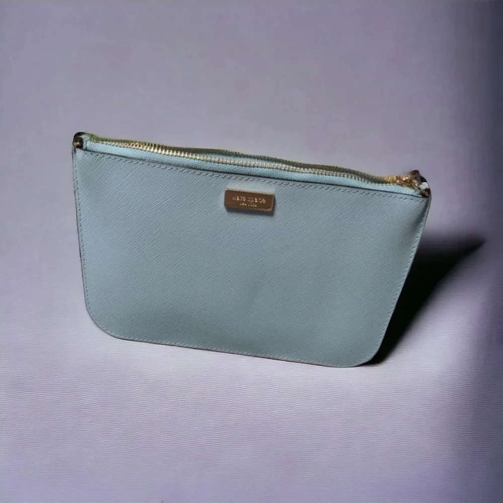 Kate Spade zip wristlet, wallet, blue - Picture 2 of 7